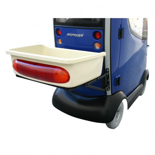 Rear Storage View of Shoprider Flagship Cabin Enclosed Mobility Scooter